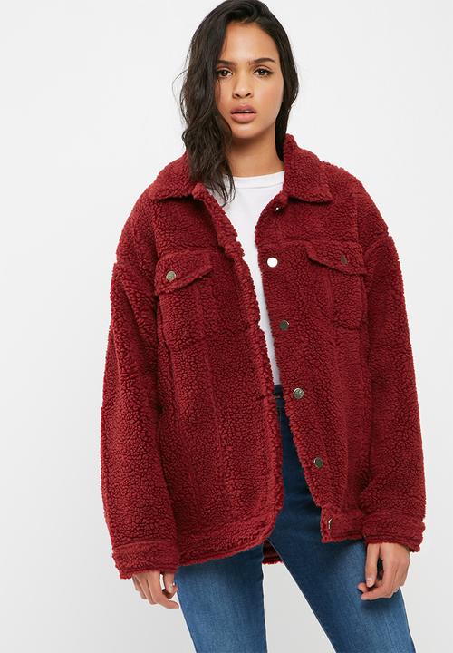 missguided oversized borg trucker jacket