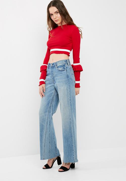 Missguided - Crop top with white trim