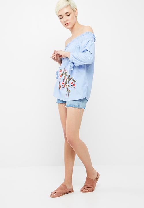 ONLY - Sharon off shoulder embroidered top