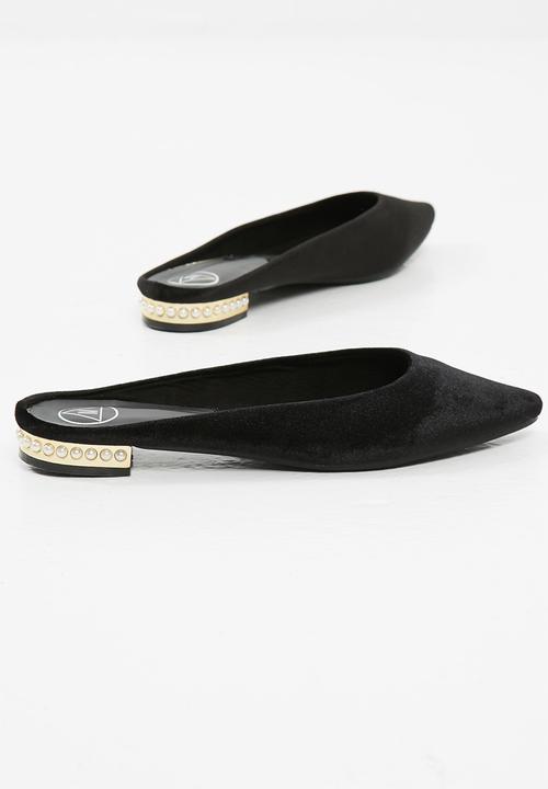 Missguided - Pearl heel pointed mules