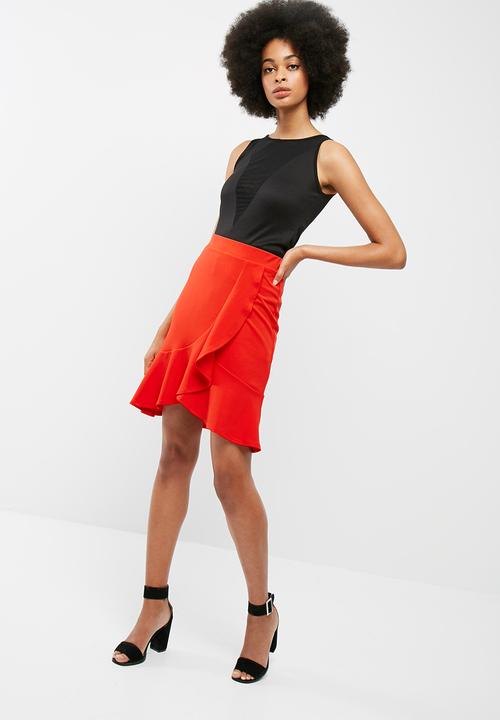 dailyfriday - Ruffle wrap front skirt
