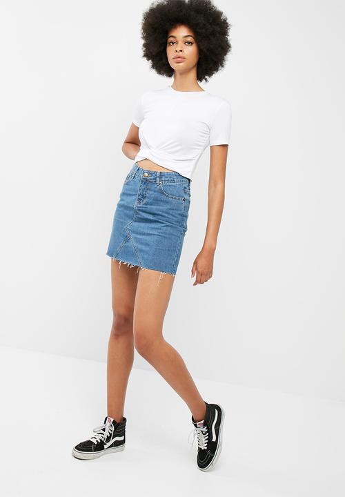 dailyfriday - Denim a line mini skirt