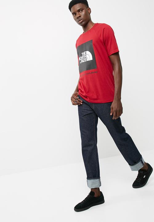 The North Face - Raglan red box tee