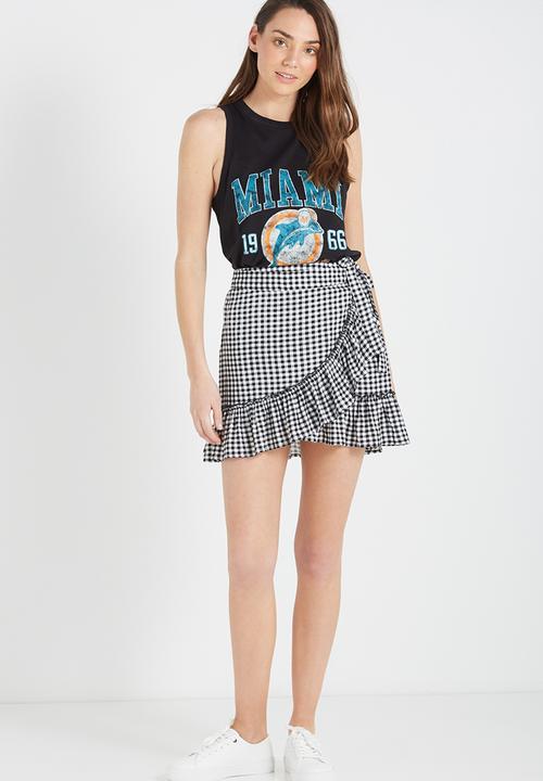 Cotton On - Woven wrap mini thea skirt