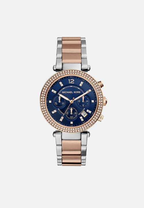 michael kors watch silver and rose gold