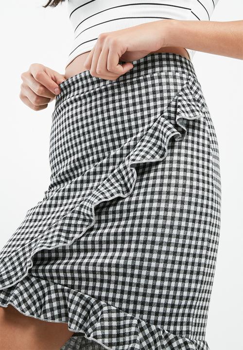 ONLY - Gingham frill skirt