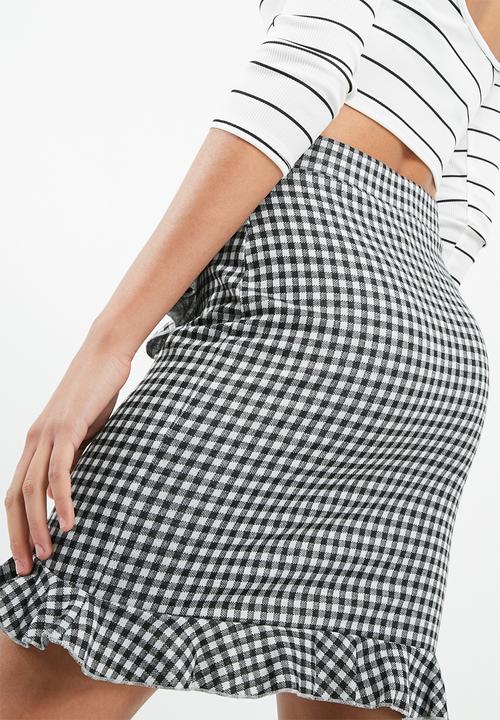 ONLY - Gingham frill skirt