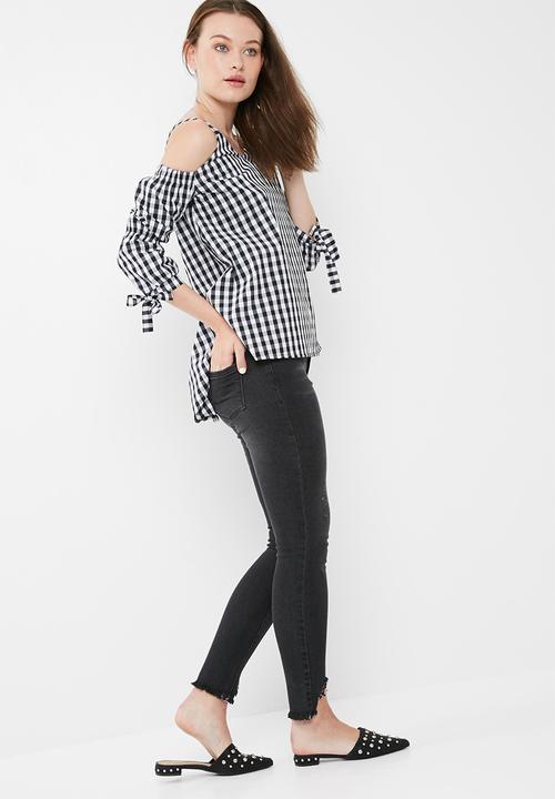 dailyfriday - Cold shoulder poplin blouse