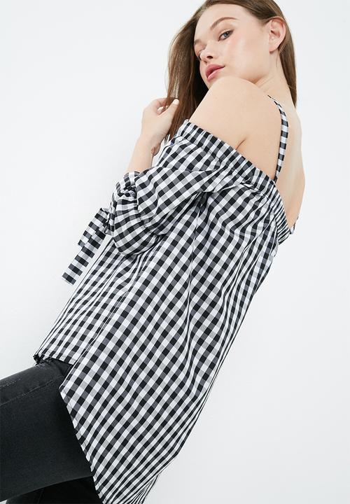 dailyfriday - Cold shoulder poplin blouse