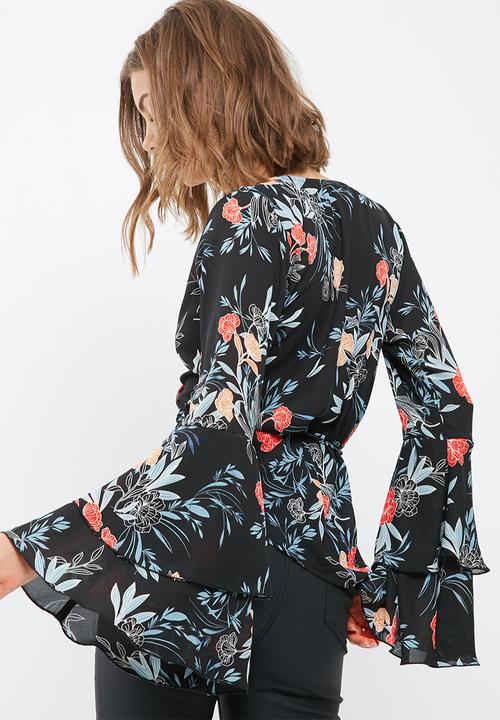 dailyfriday - Wrap bell sleeve blouse