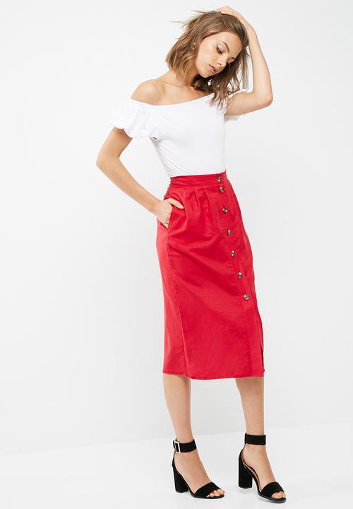 dailyfriday - Button through midi skirt