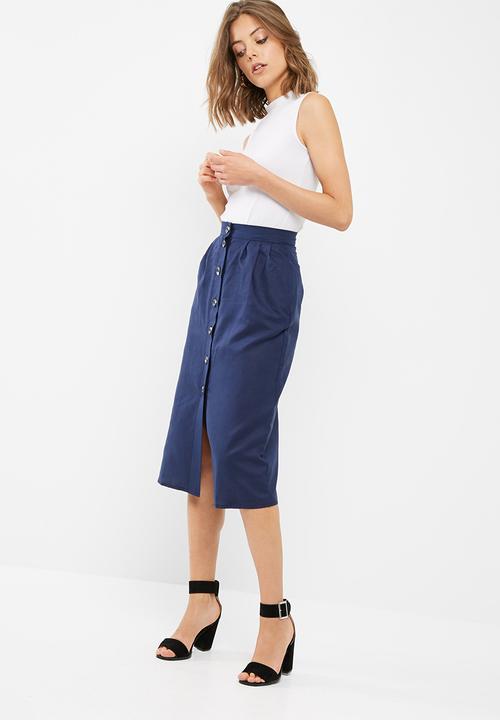 dailyfriday - Button through midi skirt