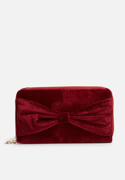 burgundy velvet purse