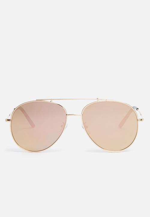 dailyfriday - Aviator metallic mirrored sunglasses