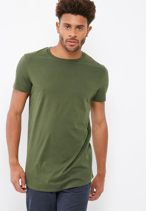 basicthread - Printed curved hem tee