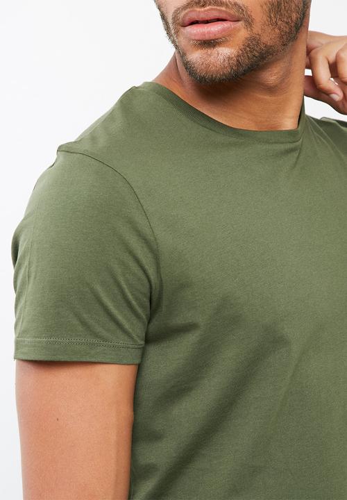 basicthread - Printed curved hem tee