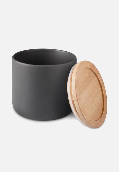 Humble & Mash - Stoneware canister small - charcoal grey