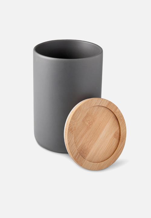 Humble & Mash - Stoneware canister tall - charcoal grey
