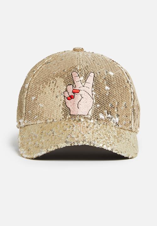 Missguided - Peace out sequin cap