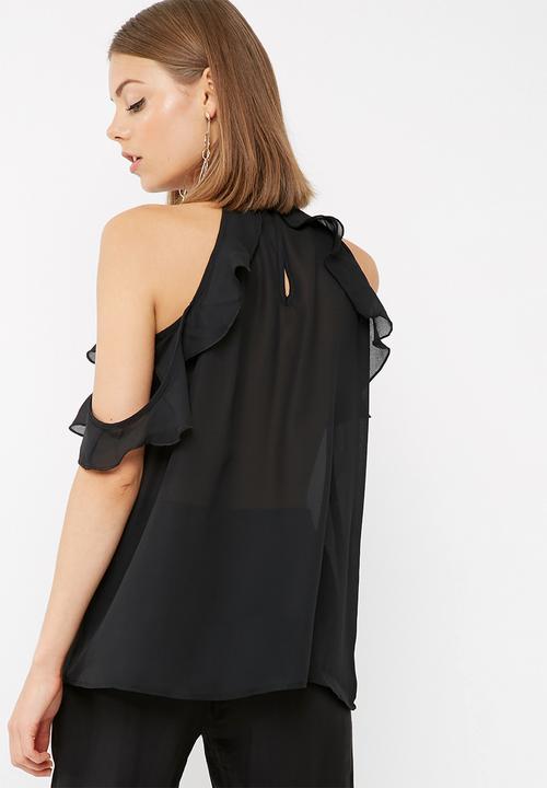 dailyfriday - Keyhole ruffle blouse