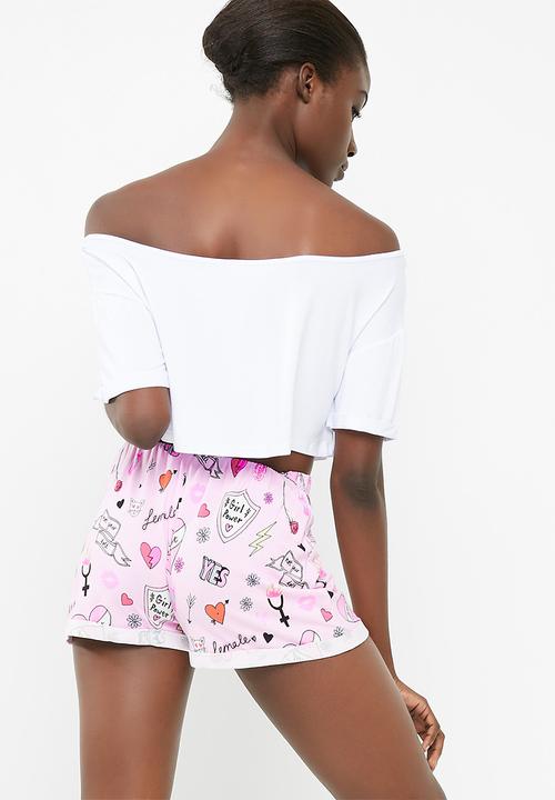 Missguided - Female slogan pyjama set