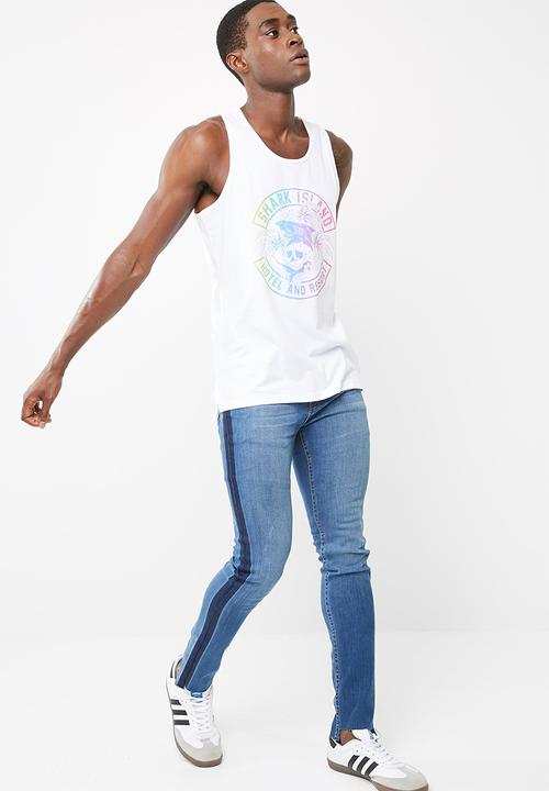 basicthread - Printed tail hem vest