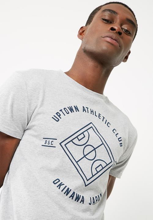 basicthread - Uptown athletic print crew neck tee