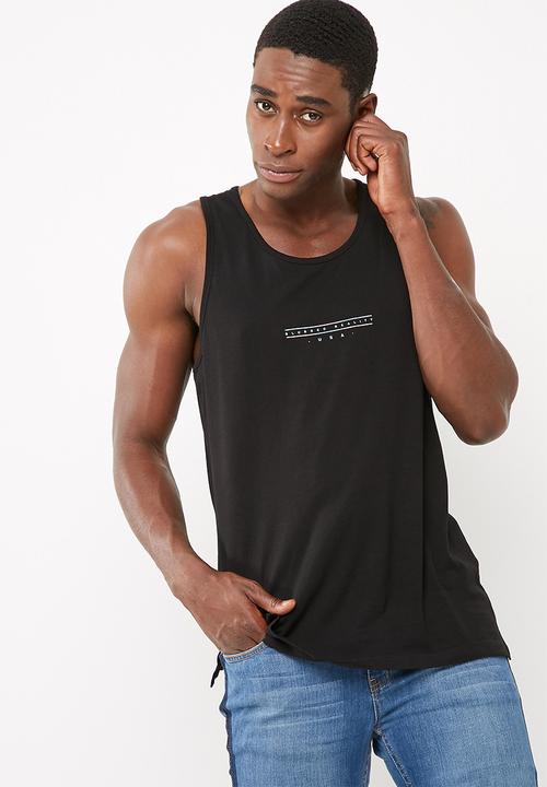 basicthread - Printed tail hem vest