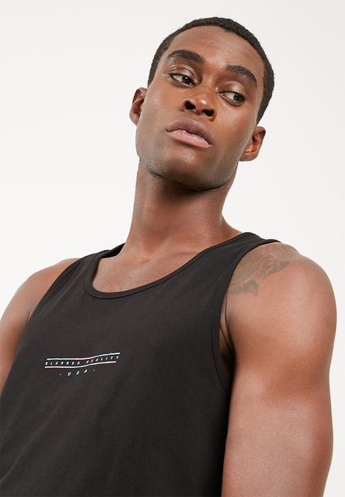 basicthread - Printed tail hem vest