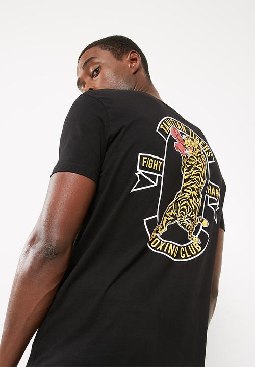 basicthread - Printed curved hem tee