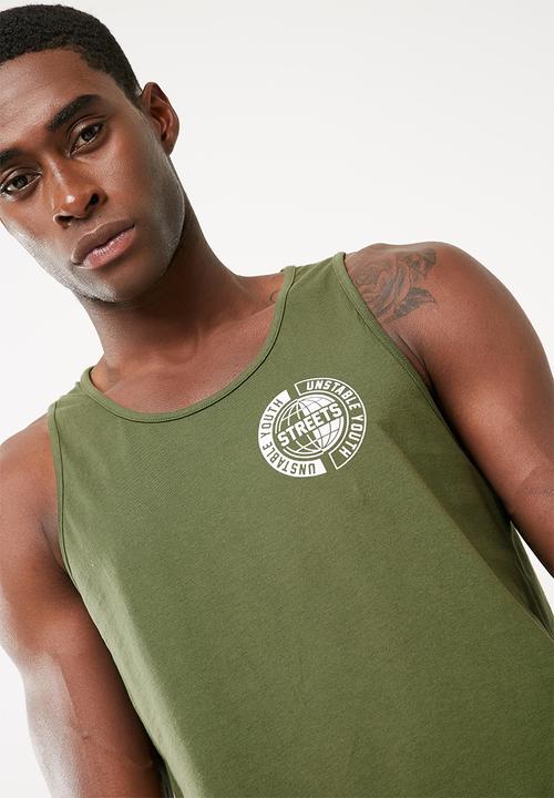 basicthread - Printed tail hem vest