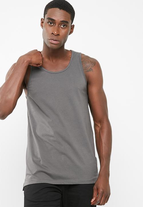 basicthread - Printed tail hem vest
