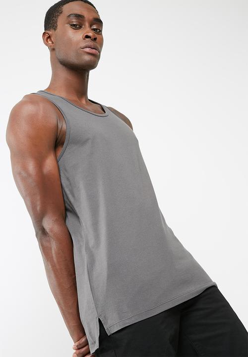 basicthread - Printed tail hem vest