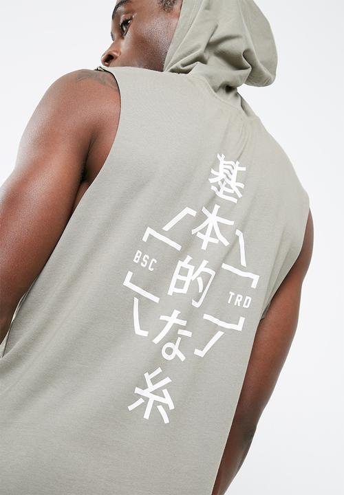 basicthread - Pullover sleeveless hoodie