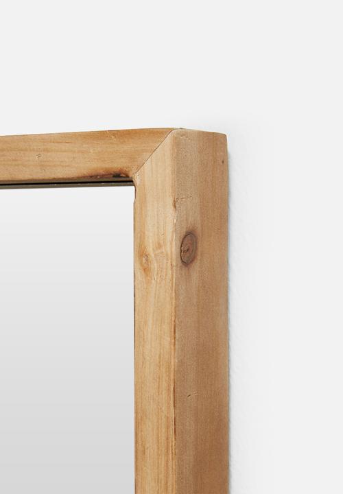 Sixth Floor - Square wood wall mirror