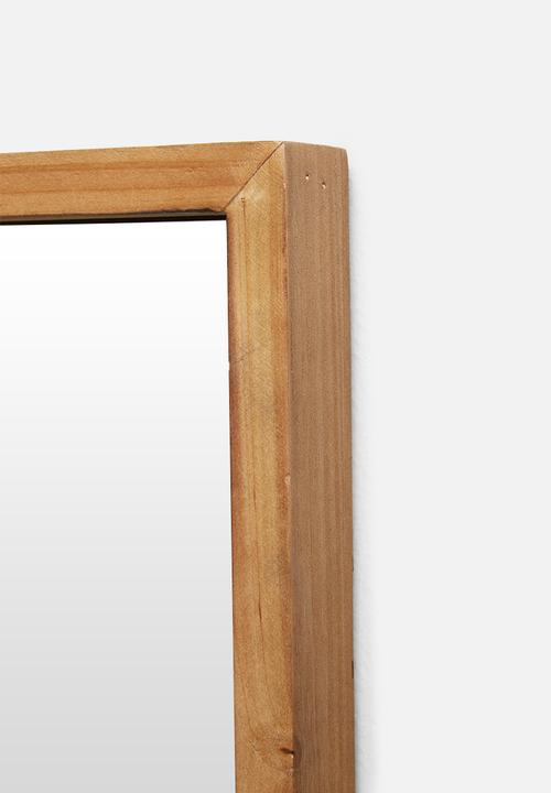 Sixth Floor - Rectangular wood wall mirror