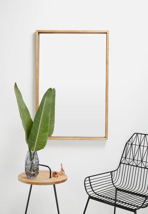 Sixth Floor - Rectangular wood wall mirror