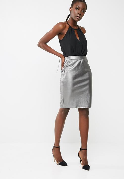 Vero Moda - Ninea metallic pencil skirt