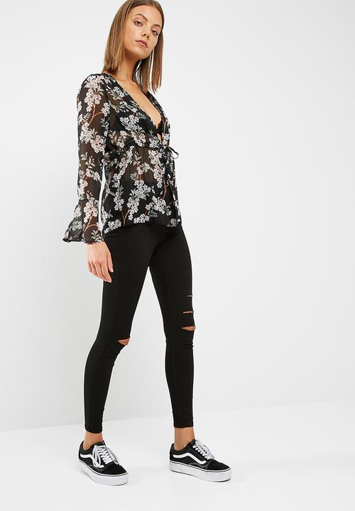 New Look - Channel front mesh blouse