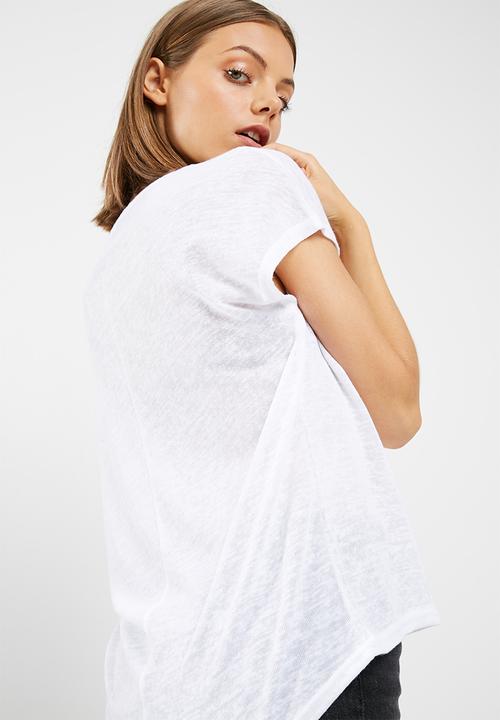 New Look - Embroidered shoulder tee