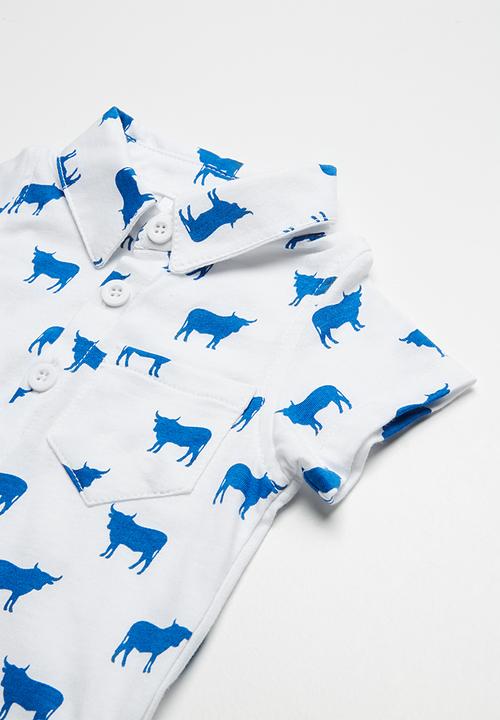 Kapas - Short sleeve collared babygrow