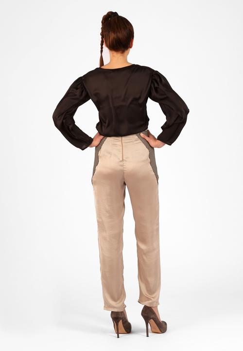 Lyla & Kath Fashion - Satin Top – Black