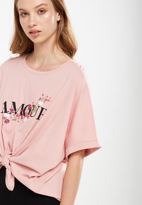 Cotton On - Tbar knot front graphic tee