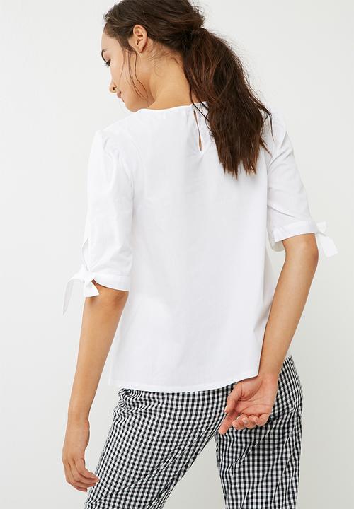 dailyfriday - Tie sleeve blouse