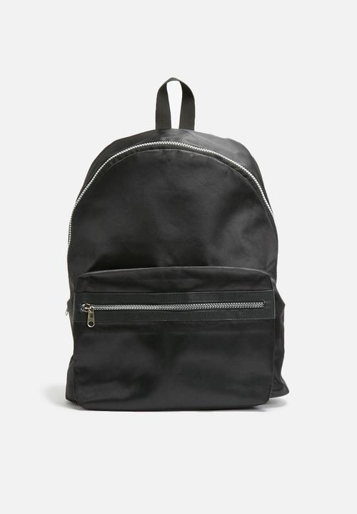 black satin backpack