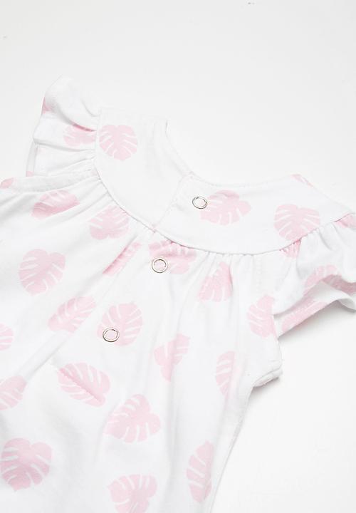 Kapas - Frilly romper - white