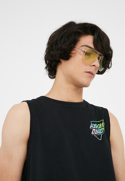 basicthread - Tinted aviator sunglasses - yellow