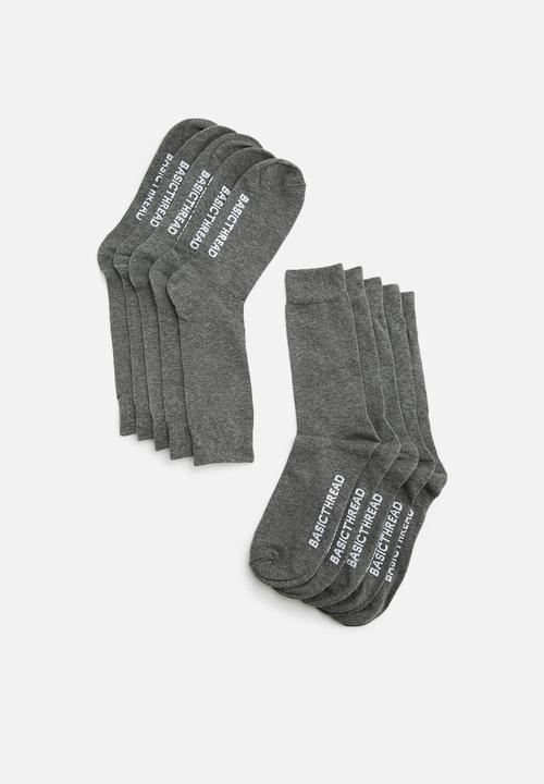 basicthread - Plain socks - 5 pack