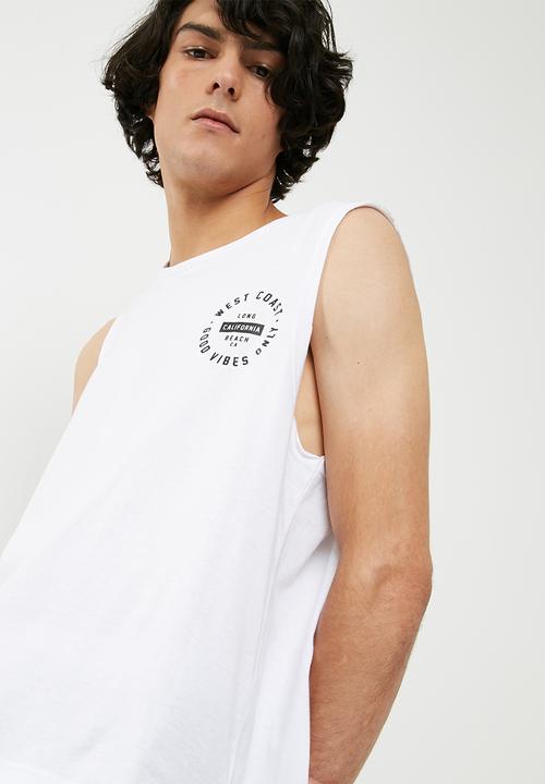 basicthread - Cut sleeve graphic tank