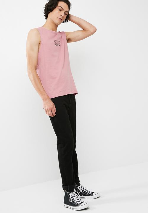 basicthread - Cut sleeve graphic tank